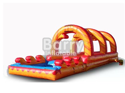 Popular Portable PVC Double Inflatable Slip And Slide With Pool BY-SNS-017